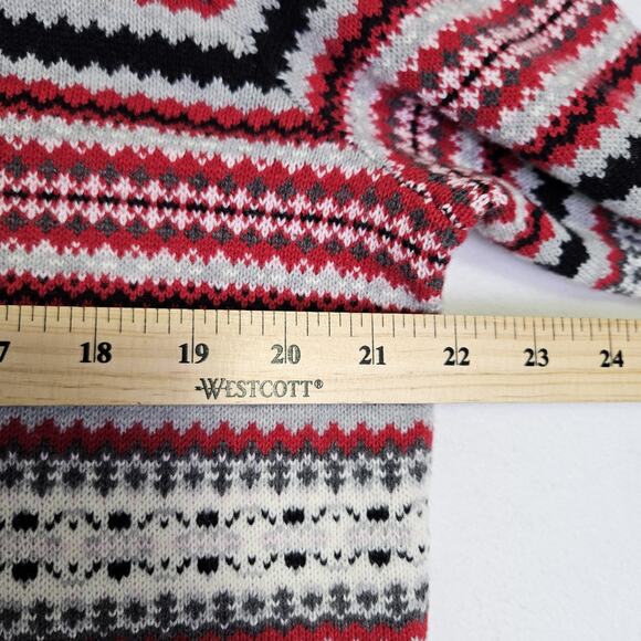 Talbots Womens Plus Size 1X Cardigan Sweater Fair Isle Lambswool Holiday Nordic - Picture 11 of 13